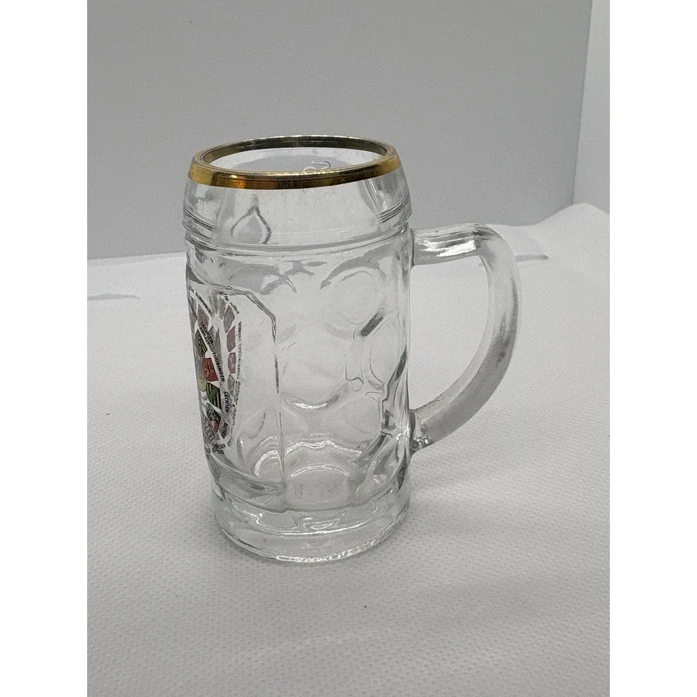 German Mini Beer Stein Shot Glass 50ml Bundesrepublik‎ Deutschland State Crests